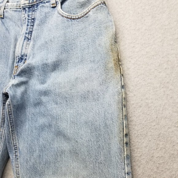 Vintage Abercrombie Fitch Jeans Mens 30x30 Blue Denim Tapered Cotton Zip FlyVint - Picture 5 of 11